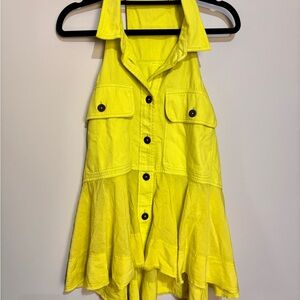 Free People Button-Up Tunic Top